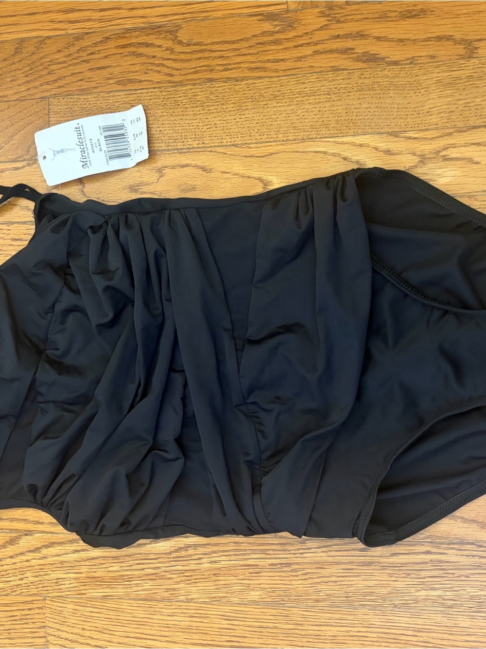 Miraclesuit Black One-Piece Swimsuit with Draped Front